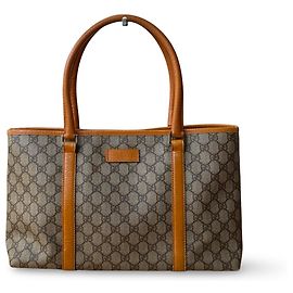 Borsa Tote Gucci Supreme Monogramma GG Bianco Beige