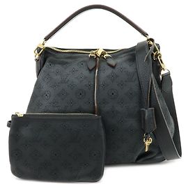 Louis Vuitton Monogram Mahina Selene PM Schultertasche Noir M94314