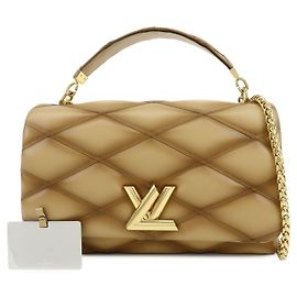Louis Vuitton Malletage GO-14 GM Bolsa de ombro com corrente em pele de cordeiro M12332