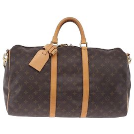 LOUIS VUITTON Monogram Keepall Bandouliere 50 Boston Bag M41416 LV Auth 209457V - Jerrillo
