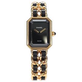 CHANEL Premiere Uhren Metall Goldfarben Schwarz CC Auth SW2895SAM - Jerrillo
