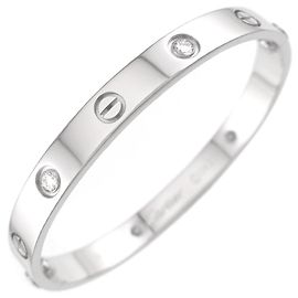 Bracciale Cartier Love in oro bianco con mezzo diamante