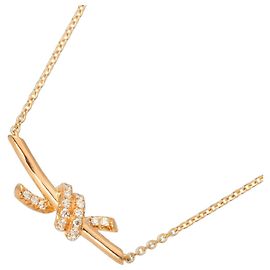 Autre Marque Collana Tiffany & Co. Knot con diamanti in oro rosa
