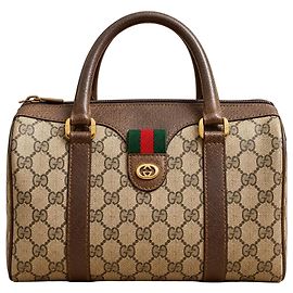 Gucci Monogram Boston Bag