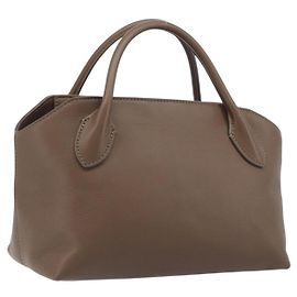 The Row Terrace Baulet Hand Bag Calf Skin Brown Silver Auth 211842SAM - Jerrillo