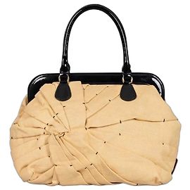 Borsa Tote Valentino in vernice gialla con manici - Usata