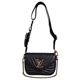 Sac Crossbody Louis Vuitton New Wave Multi Pochette en cuir noir, d'occasion