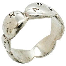 Anillo banda Chanel en plata esterlina