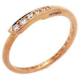 Hermès Hermes Ehering aus 18K Rosengold mit Diamanten