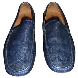 Prada Blaue Leder-Loafer