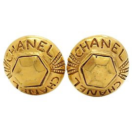 Chanel vergoldete Clip-Ohrringe