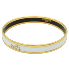 Hermès Bracciale Hermes Gold and White Cloisonné