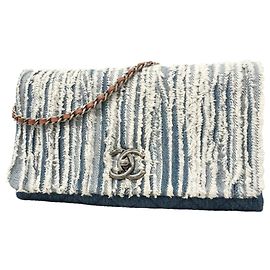 Chanel Schultertasche aus blauem Denim