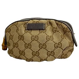 Pouch Gucci in tela GG con bambù
