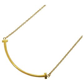 Autre Marque Tiffany & Co. T Smile Small Halskette aus 18K Gelbgold