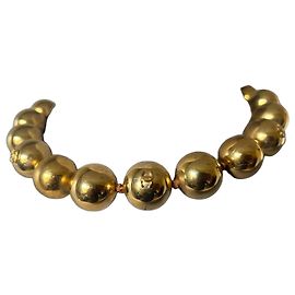 Collar Choker Chanel Perlas Doradas Vintage