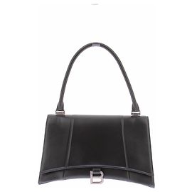 Borsa a mano Balenciaga Hourglass in pelle nera