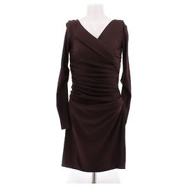 Diane Von Furstenberg Abito in lana melanzana