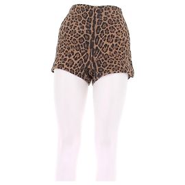 Mini shorts de lã com estampado de leopardo Valentino Garavani