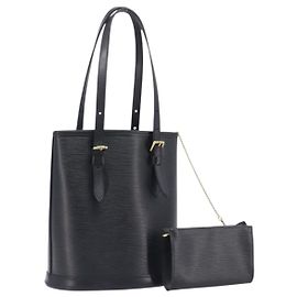LOUIS VUITTON Epi Bucket PM Hand Bag SPO Black M58992 LV