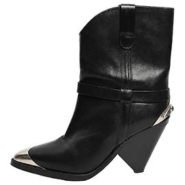 Isabel Marant Botines Lamsy de piel negra - talla EU 37