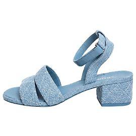 Chanel Sandali in denim trapuntato blu - size EU 40
