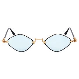 Chrome Hearts Blue and gold Diamond Dog sunglasses