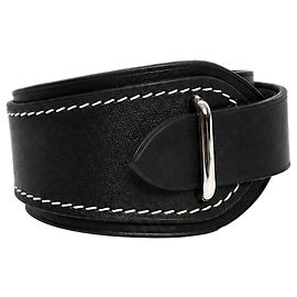 Hermès Pulsera wrap de cuero negro
