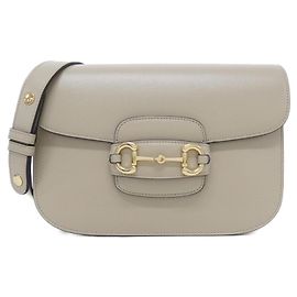 Gucci Borsa a tracolla Horsebit 1955 in pelle grigia