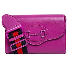 Gucci Horsebit 1955 Mini Crossbody-Bag aus violettem Leder