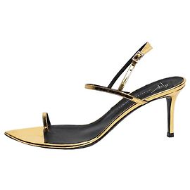 Giuseppe Zanotti Sandali con anello all'alluce Symonne 70 in pelle specchiata dorata - size EU 40