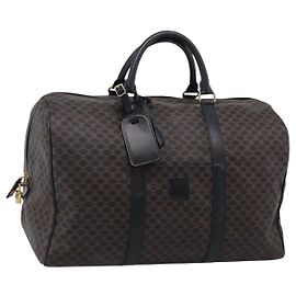 Céline CELINE Bolsa Boston Macadam PVC Preta Tom Dourado