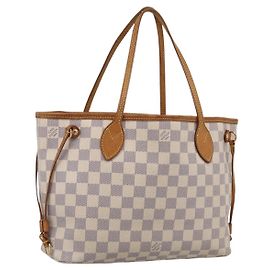 LOUIS VUITTON Damier Azur Neverfull PM Tote Bag N41362 LV
