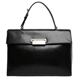 Prada Vintage Lederhandtasche 1996 in Schwarz mit Henkel