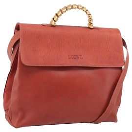 LOEWE Sac à main Velazquez en cuir 2 voies Orange Doré
