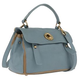 Autre Marque Saint Laurent Muse To Hand Bag Piel 2way Azul Claro Dorado 283731