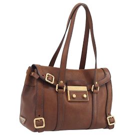 PRADA Sac Cabas en Cuir Marron Or BR3027