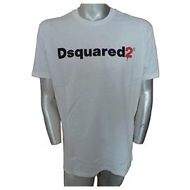 Dsquared2 white cotton logo T-shirt