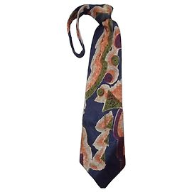 Byblos  Abstract Multi-Color 100% Italian Silk Tie . Never Worn.