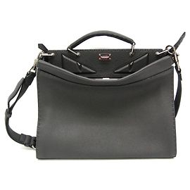Fendi Selleria Peekaboo Fit 7VA406 Monster Bugs Eye Borsa a mano/Borsa a tracolla in pelle