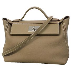 Hermès Sac à main Hermes 24-Inch Togo Swift Etoupe