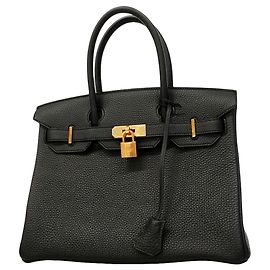 Hermès Borsa Hermes Birkin 30 in pelle Togo nera