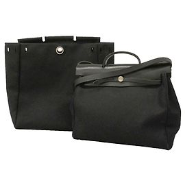Hermès Borsa Hermes Herbag MM Toile Officier
