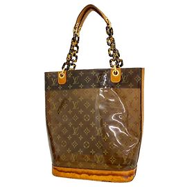 Borsa Tote Louis Vuitton Monogram Vinyl Cabas Ambre MM