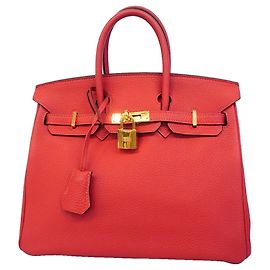 Hermès Borsa Hermes Birkin 25 in Rouge Pivoine