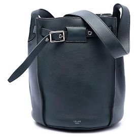 Céline Celine Nano Leather Big Bag Bucket Crossbody Verde