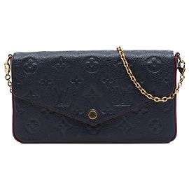 Louis Vuitton Blue Monogram Empreinte Pochette Felicie