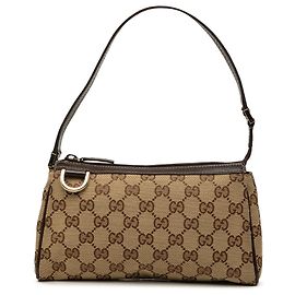 Pochette Gucci Beige GG Canvas Abbey D Ring