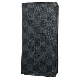 Louis Vuitton Monogram Eclipse Portefeuille Brazza Long Wallet