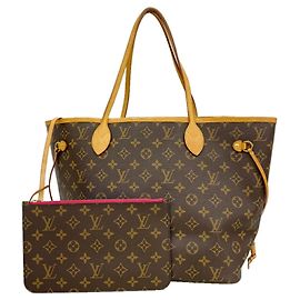 Borsa Tote Louis Vuitton Monogram Neverfull MM in Pivoine
